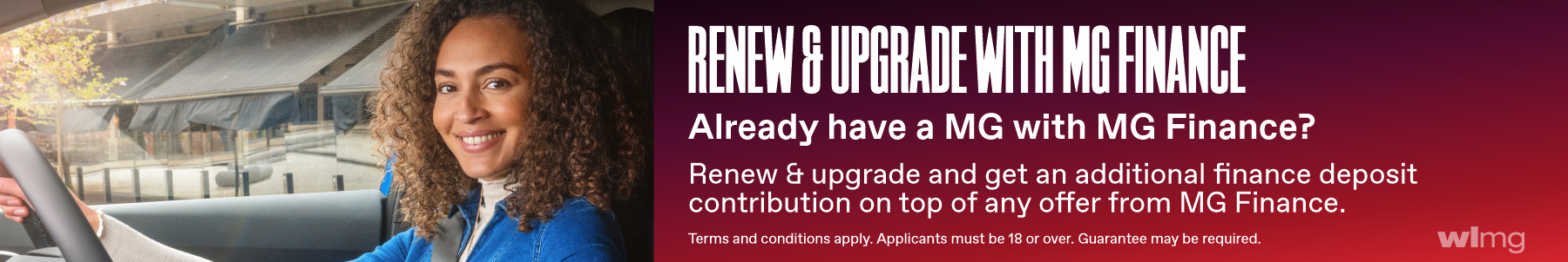 Upgrade and Renew with MG Finance