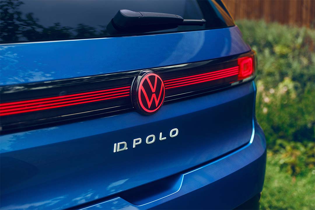 Volkswagen ID. Polo rear light bar and illuminated Volkswagen badge