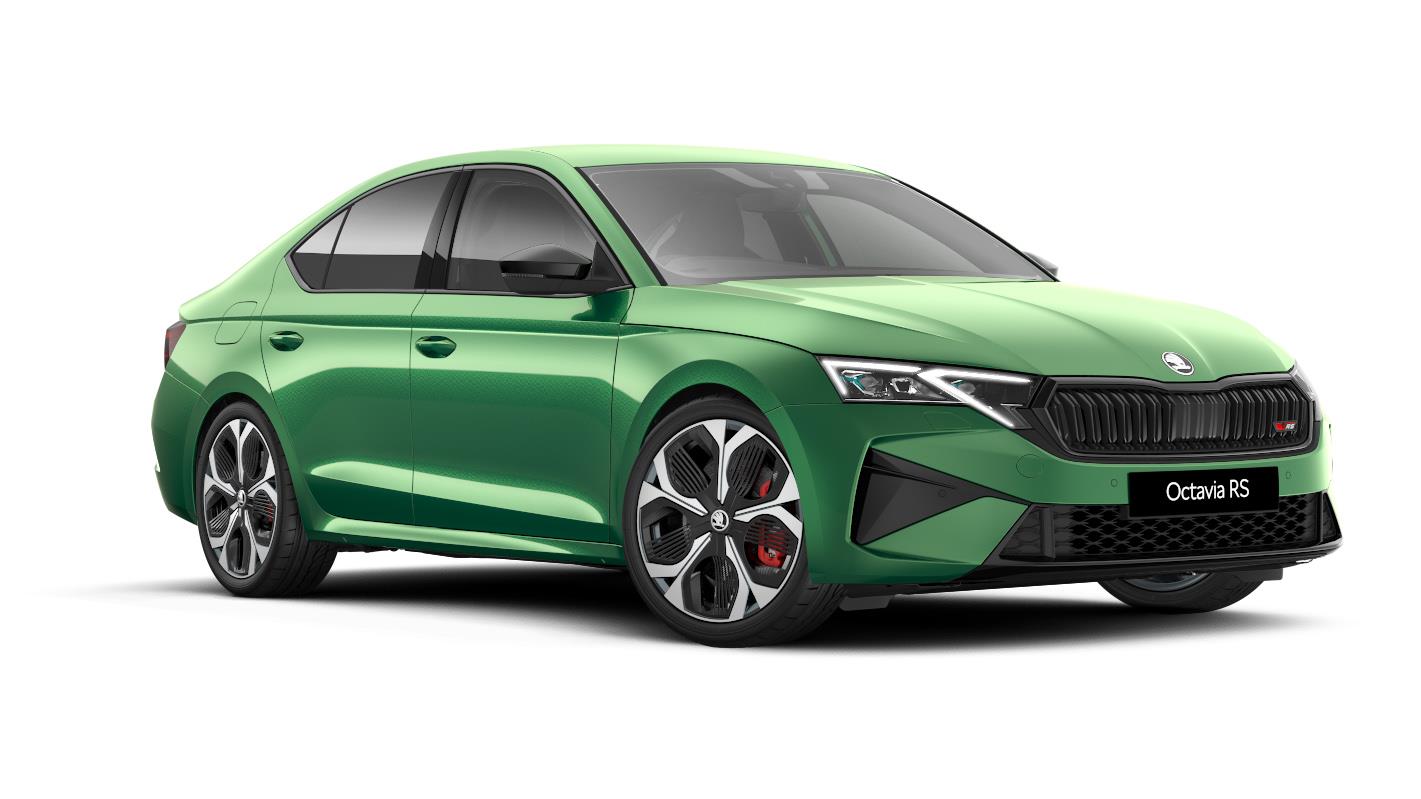 New Škoda Octavia vRS Plus in Cosmic Green