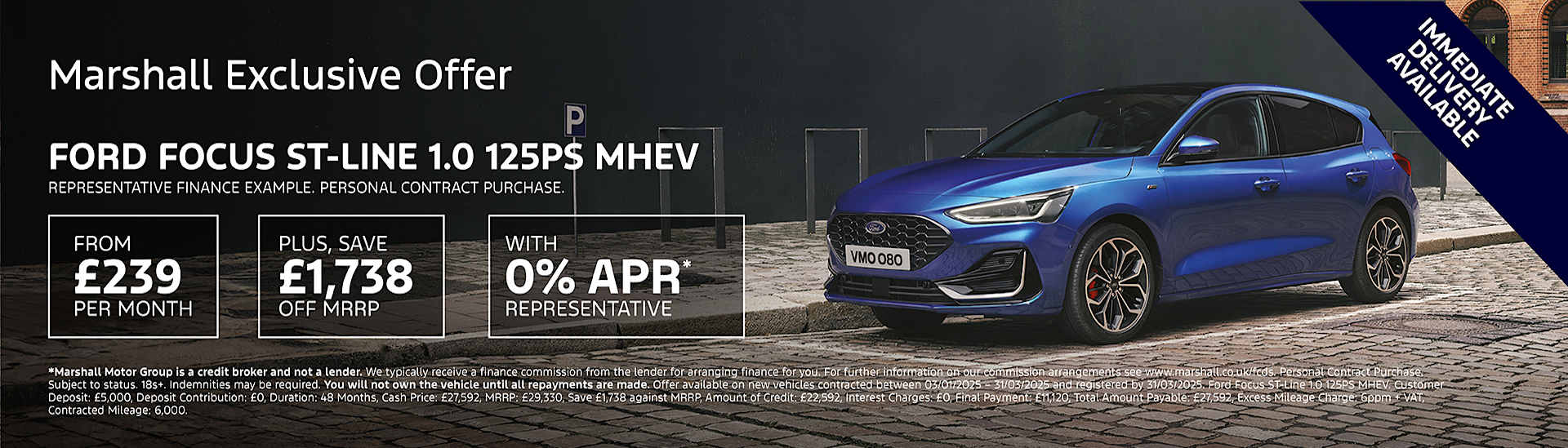 Ford Focus Personal Contract Purchase Exclusive Offer