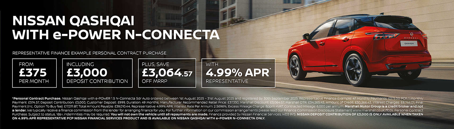 NISSAN QASHQAI with e-POWER PERSONAL CONTRACT PURCHASE EXCLUSIVE OFFER
