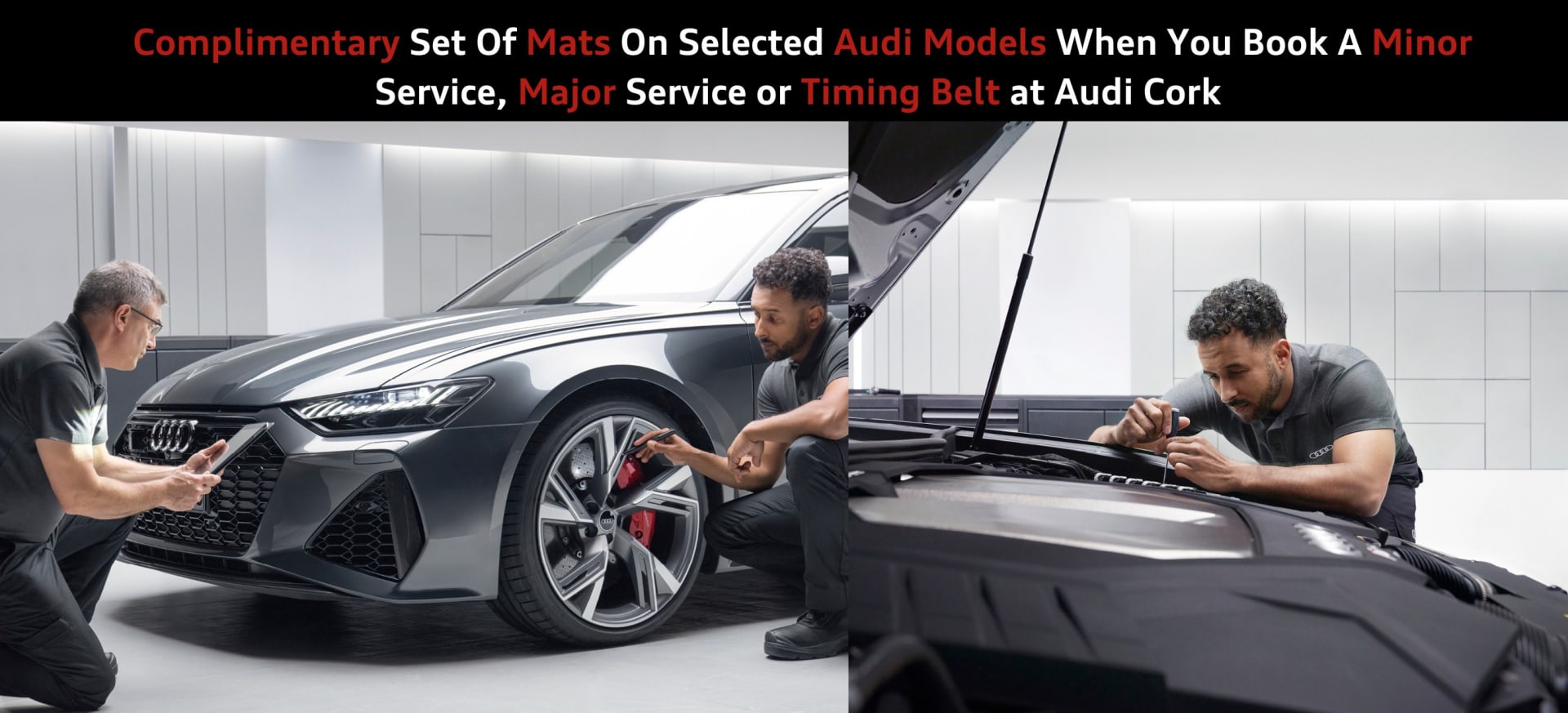 Audi Cork Service Offer Complimentary Mats