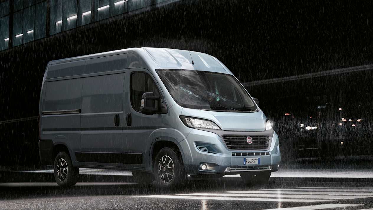 Fiat Ducato sur route mouillée