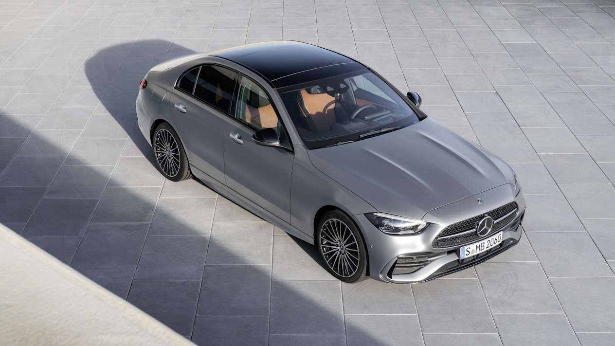 Nouvelle Mercedes-Benz Classe C : trois quart vue de haut