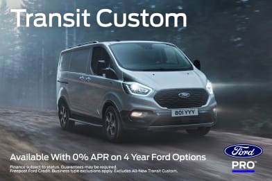 Ford Transit Custom available with 0% APR Representative