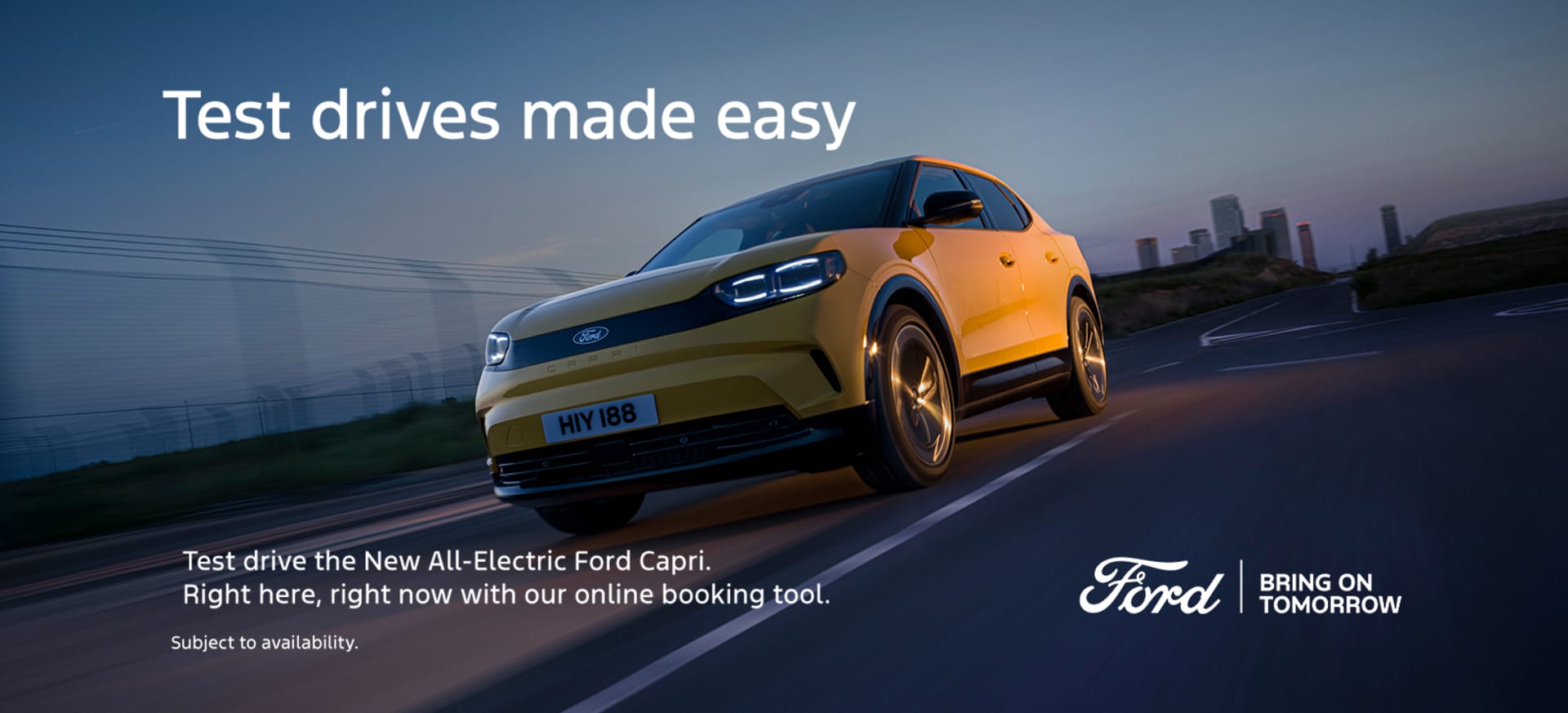 Test drive the New All-Electric Ford Capri