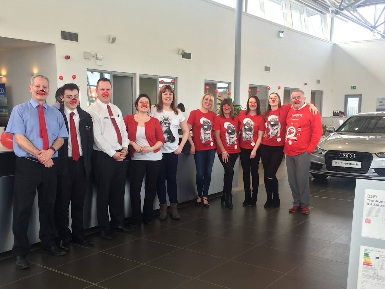 Dundee Audi plays it's part in Red Nose Day
