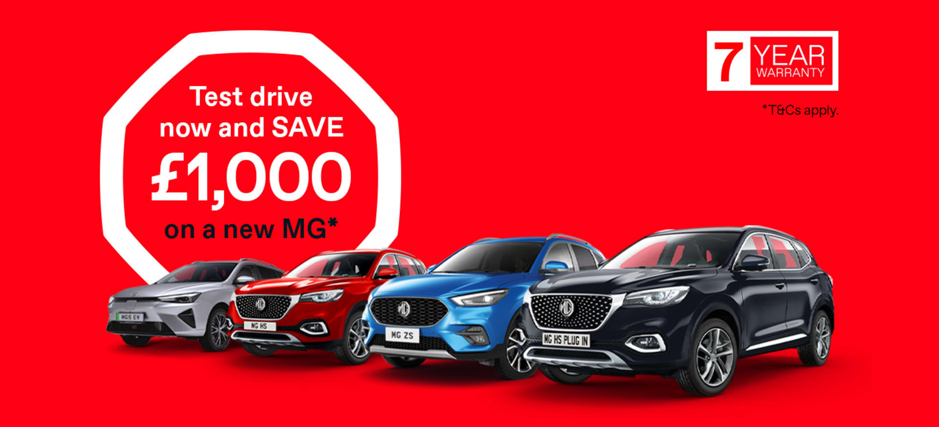 £1,000 OFF A BRAND NEW MG