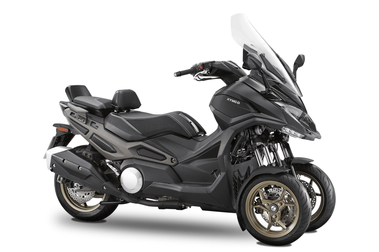 Kymco CV3 2024 Noir : trois quarts avant