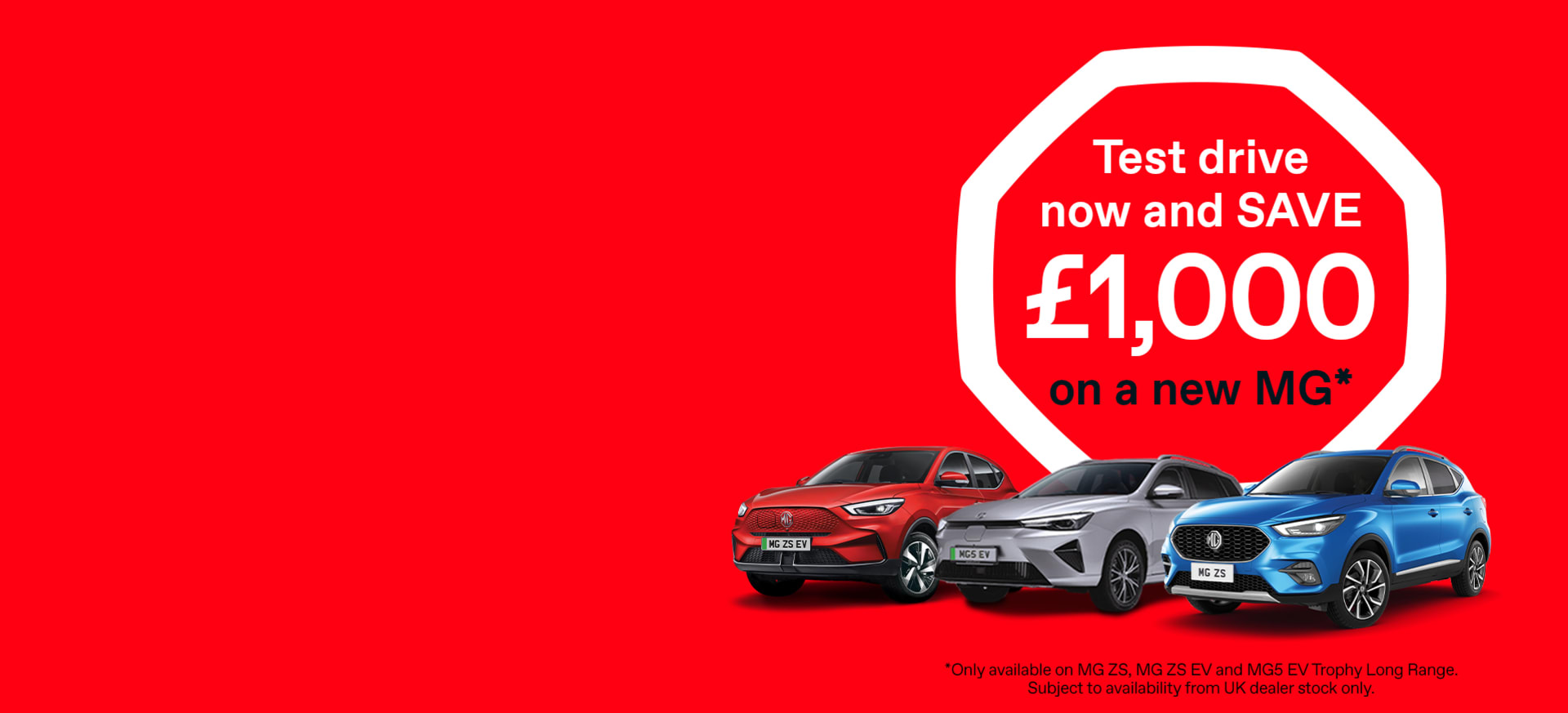 Get a lot MORE with £1,000 off a new MG