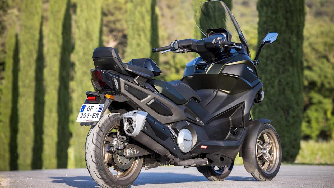 Kymco CV3 2024 : trois quarts arrière droit statique