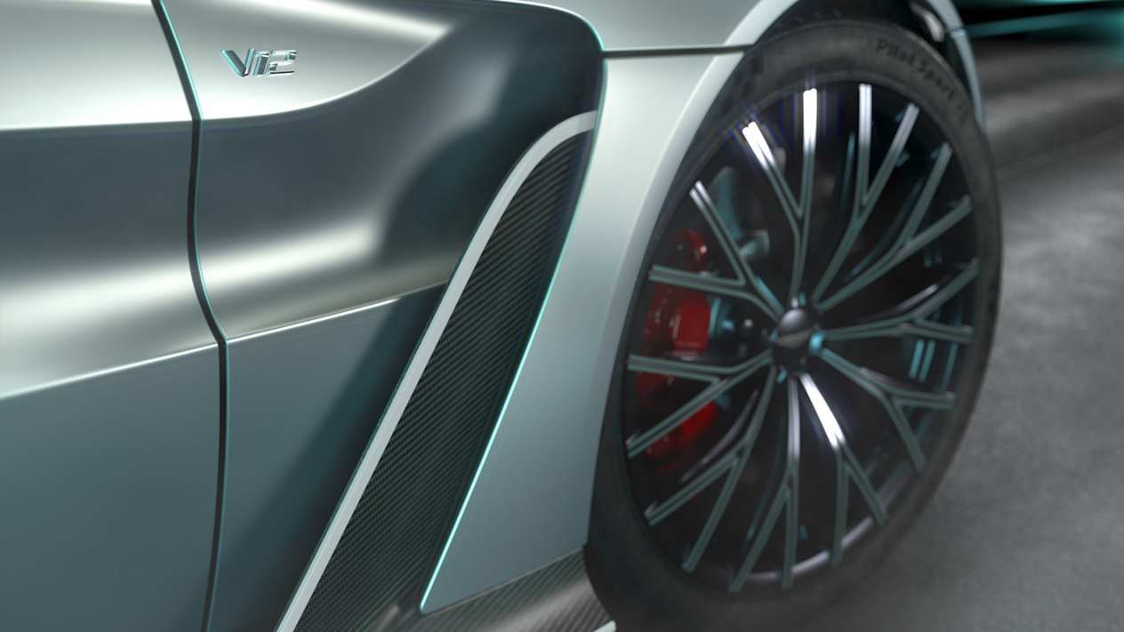 Aston Martin Vantage V12 : Ouïe latérale et jantes