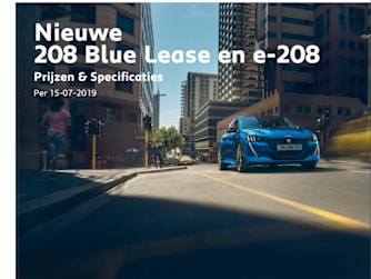 Prijslijst Peugeot 208 Blue Lease en e-208
