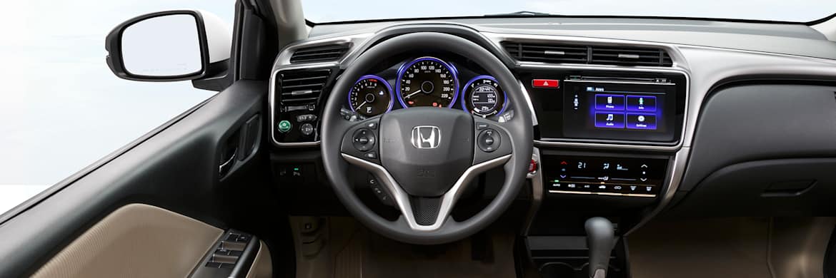 The New Honda City Interior Driving Wheel & Control Console