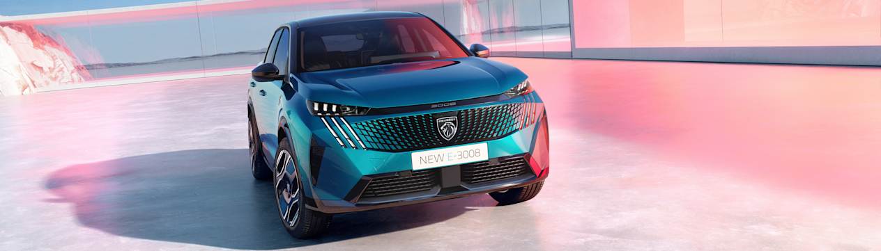 Peugeot 3008 2024 : trois quarts avant droit statique