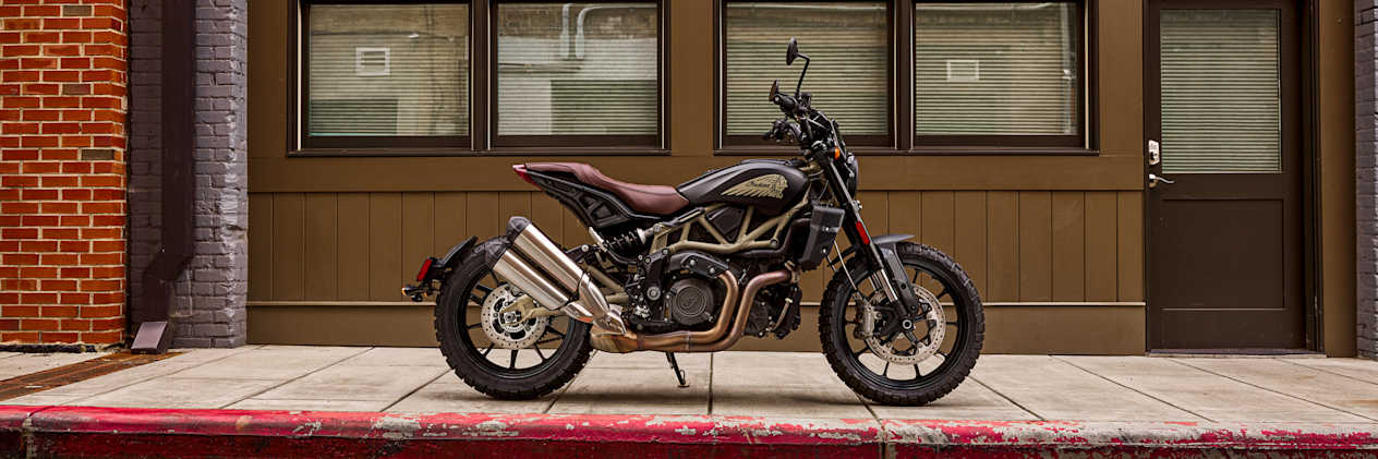 Indian FTR Rally 2023 : vue statique profil droit