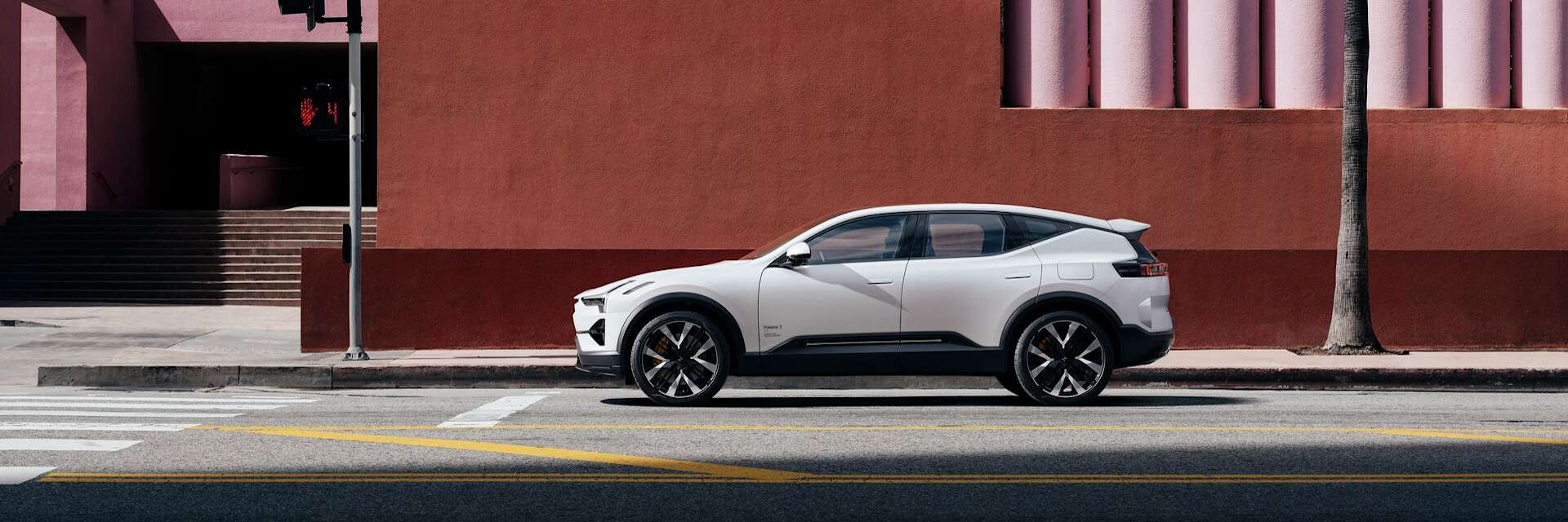 Polestar 3 MY26 pictured on the road in Los Angeles