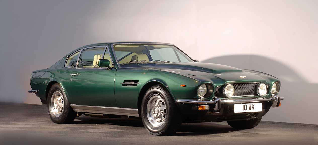 Aston Martin V8 Vantage 1972 : trois quarts avant