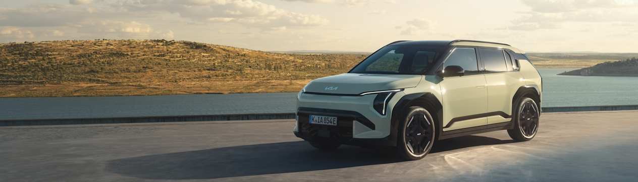 Kia EV GT-Line 2025 : trois quarts avant droit statique