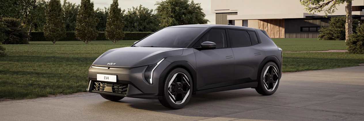 Kia EV4 5 Portes Earth 2025 : trois quarts avant gauche statique