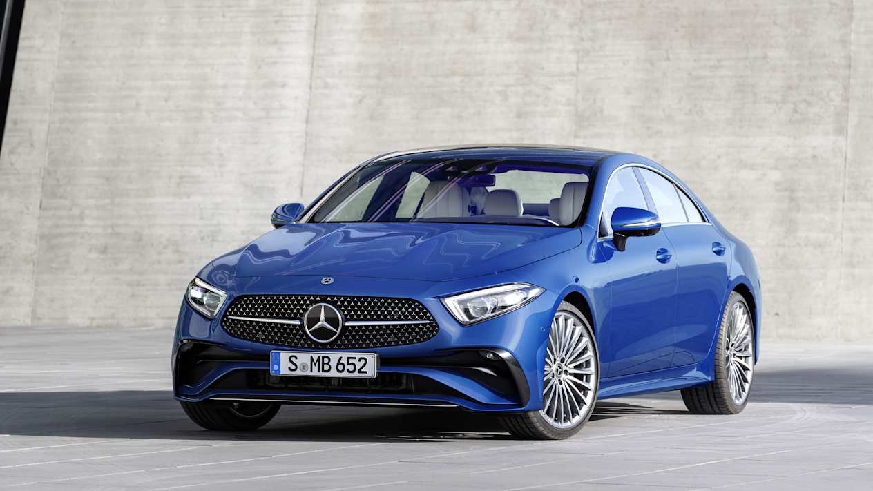 Mercedes-Benz CLS restylé (2021) : trois quart avant