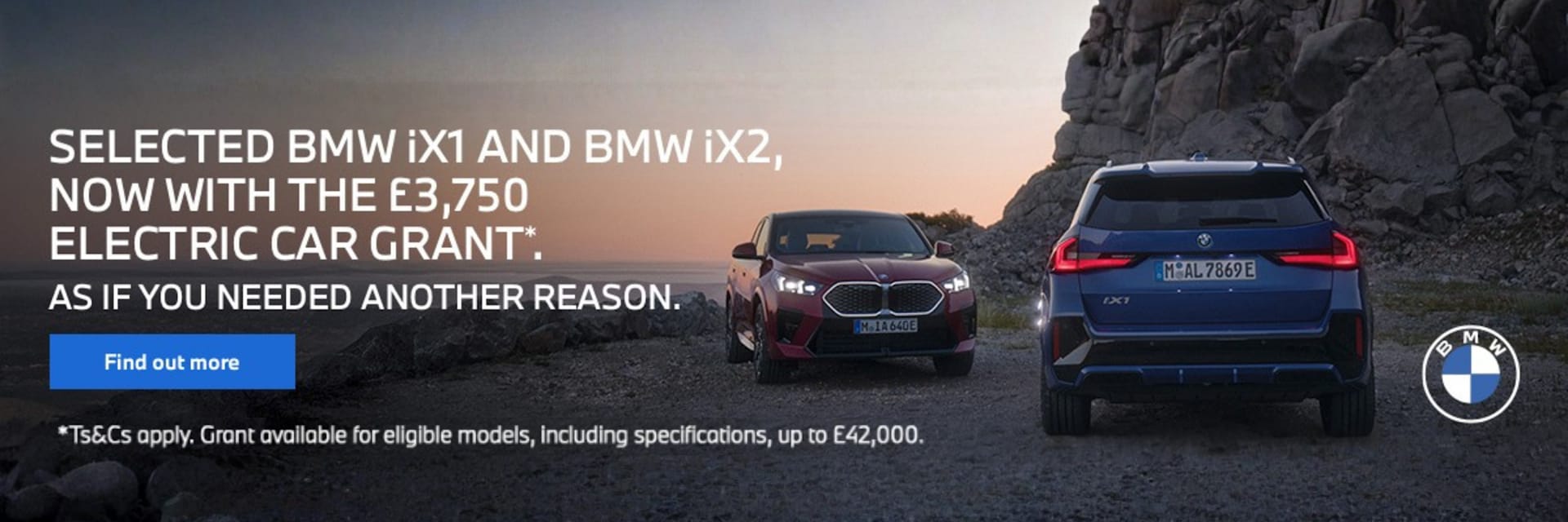 BMW iX1/2 EV grant banner 
