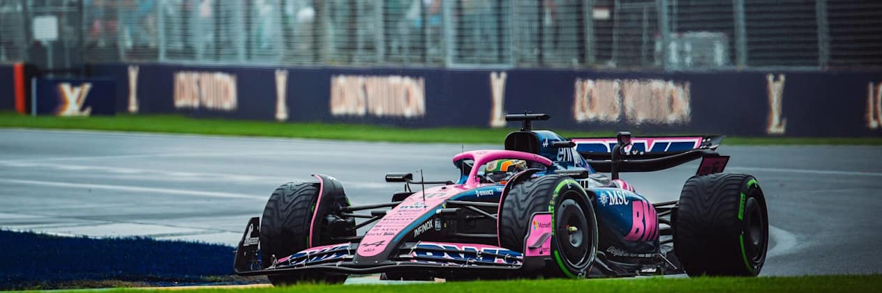 Alpine driving in the Australian Grand Prix