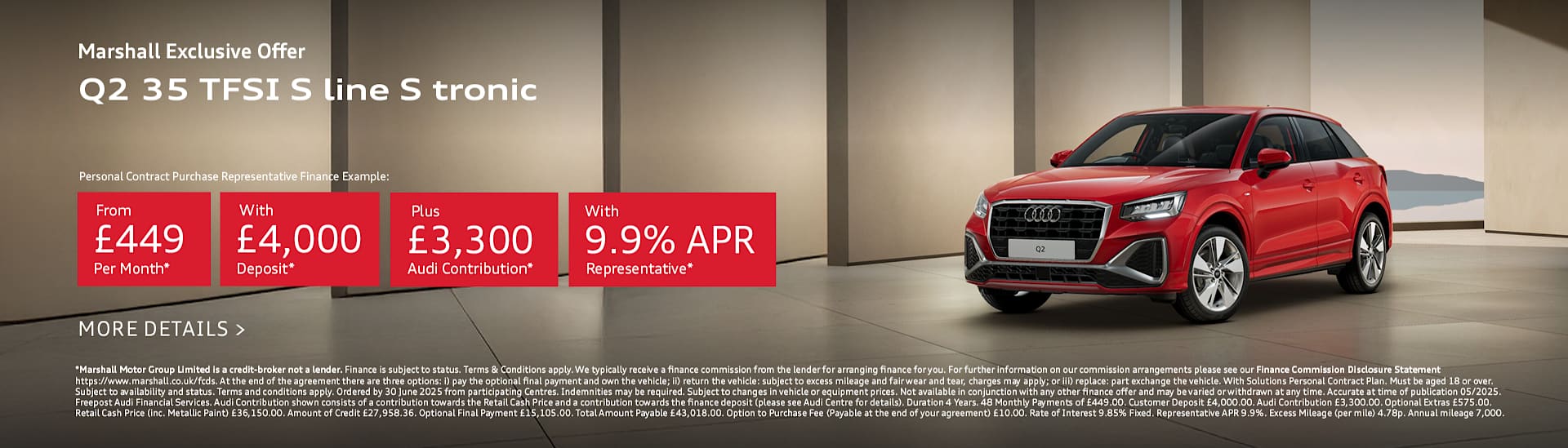 Audi Q2 Personal Contract Purchase Offer