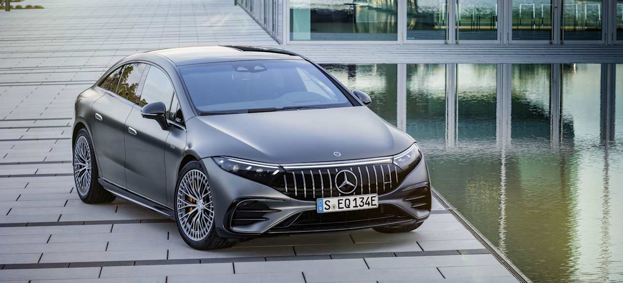 Mercedes-AMG EQS 53 4MATIC+ : Trois quart avant