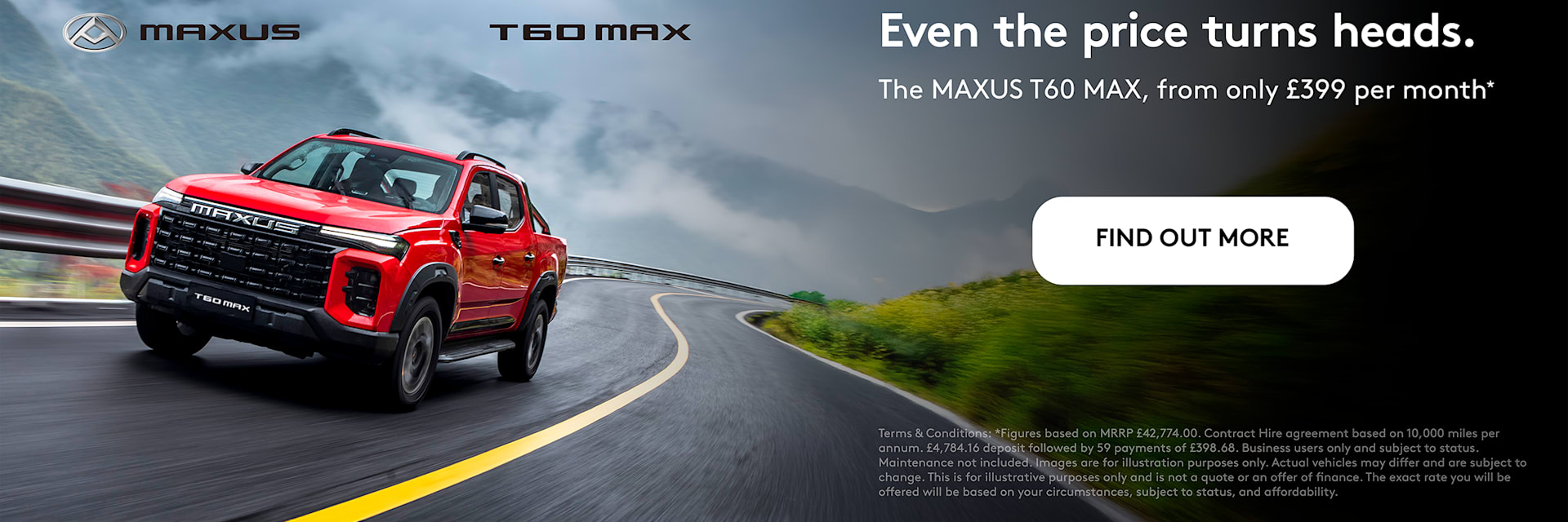 Maxus T60 Max from £399 per Month