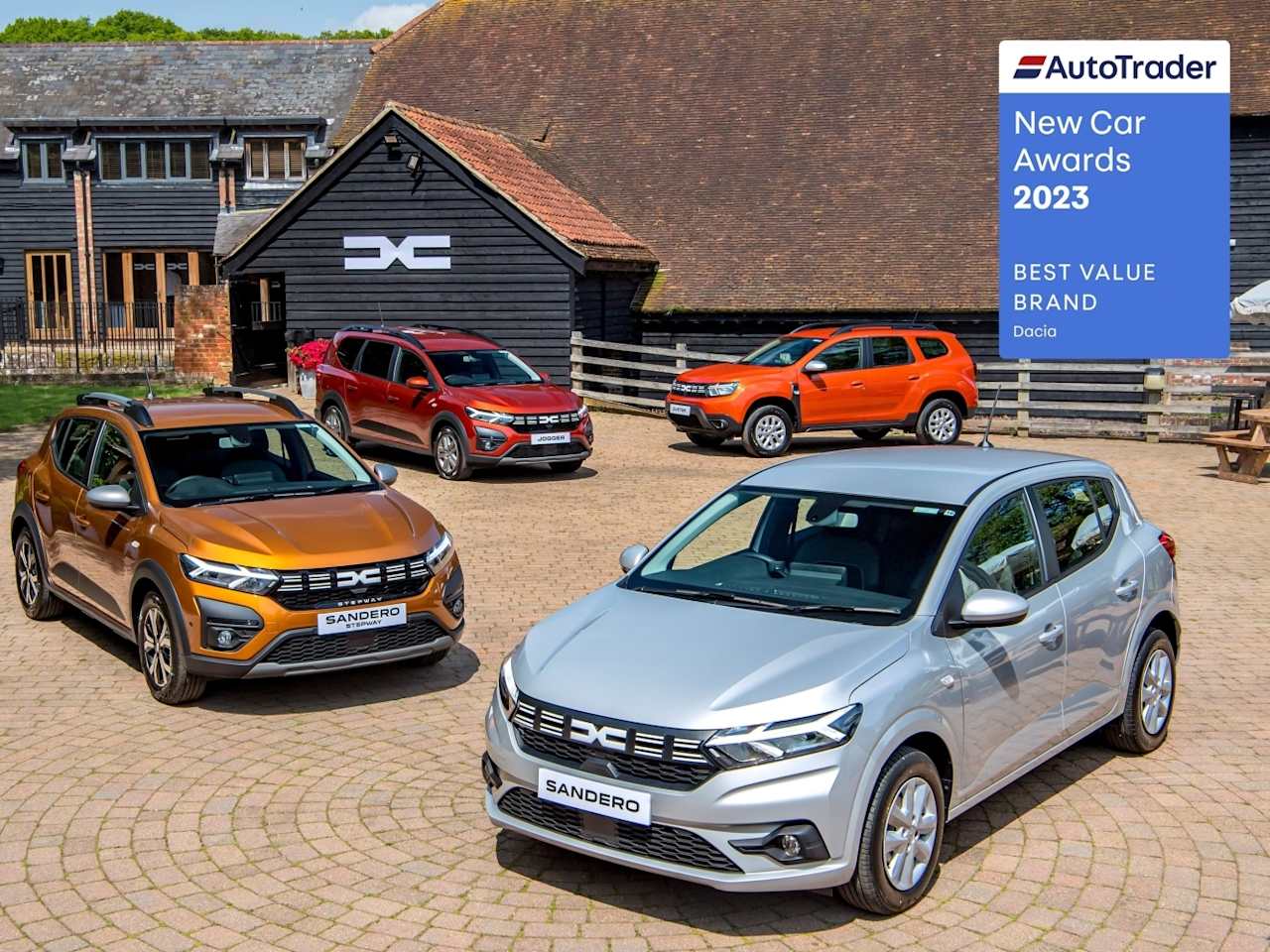 Dacia wins 'Best Value Brand' at the Auto Trader New Car Awards 2023