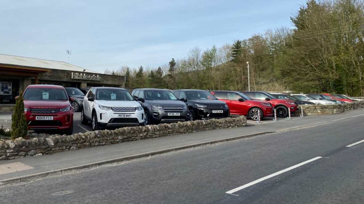 RIBBLESDALE JLRSC FORECOURT WITH USED CARS 