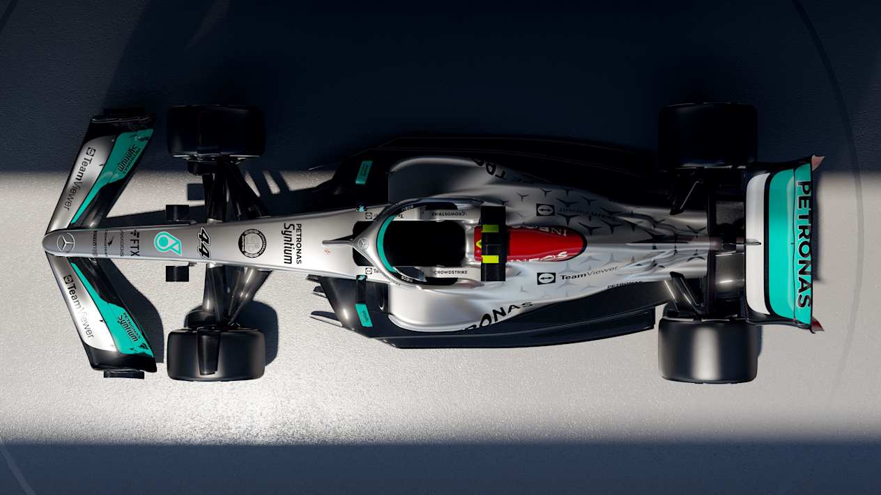 Mercedes-Benz F1 W13 : vue de haut