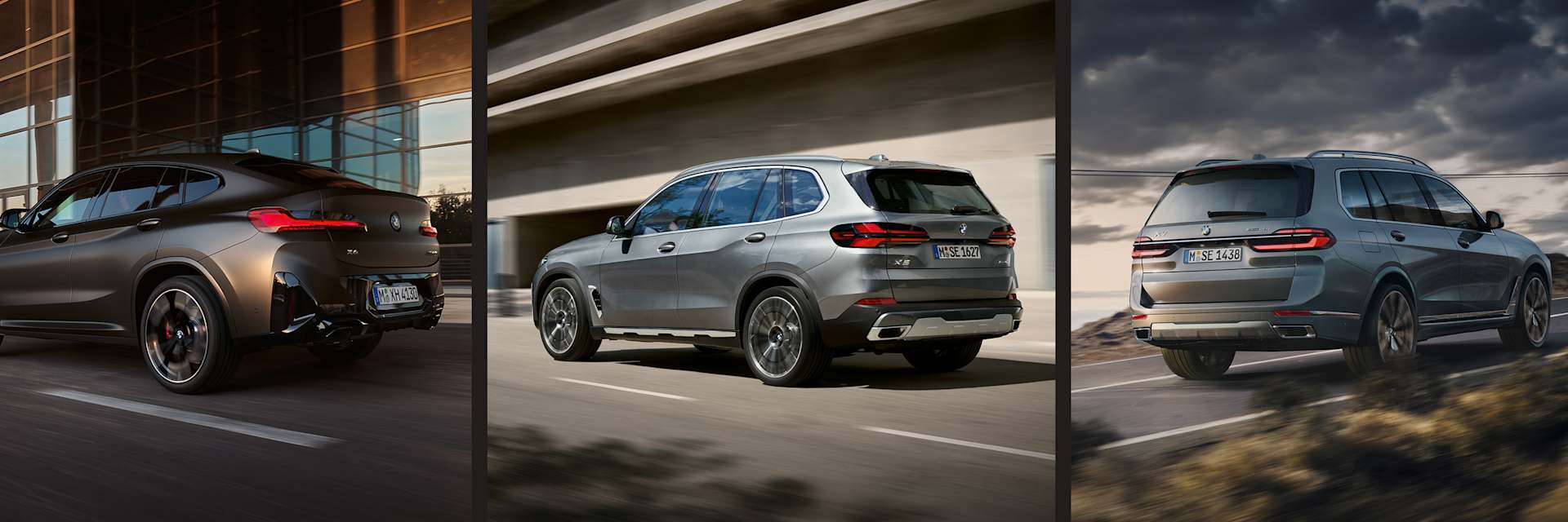 Promocyjne Raty BMW X4 (G02), X5 (G05), X7 (G07) w BMW Comfort Lease. Tyły samochodów