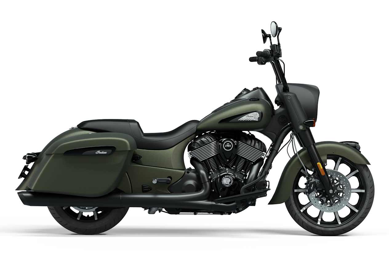Indian Springfield Dark Horse 2024 Sagebrush Smoke : profil droit