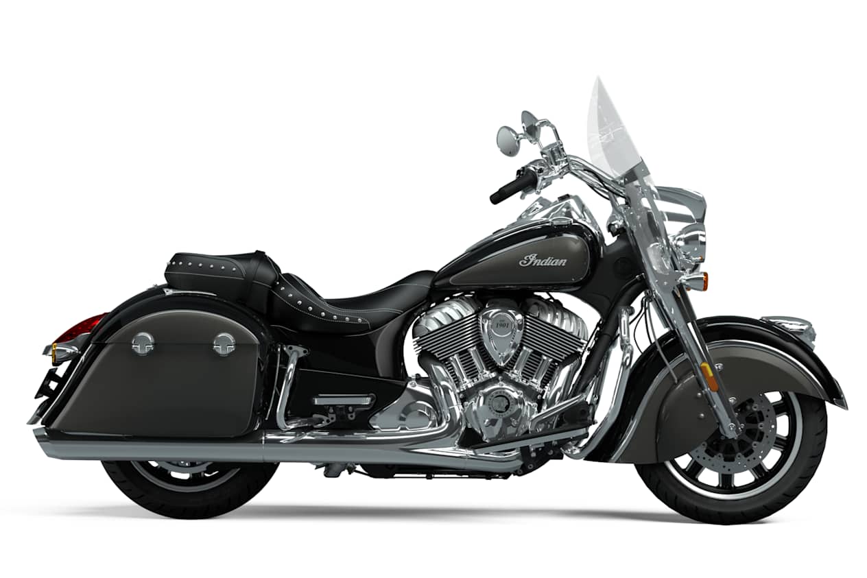 Indian Springfield 2024 Black Metallic / Titanium Metallic : profil droit