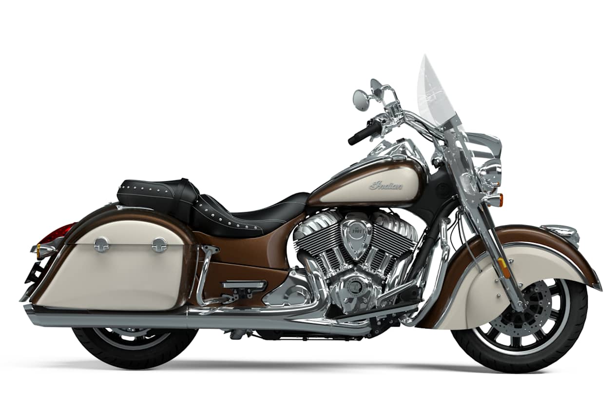 Indian Springfield 2024 Bronze Pearl / Silver Quartz Metallic : profil droit