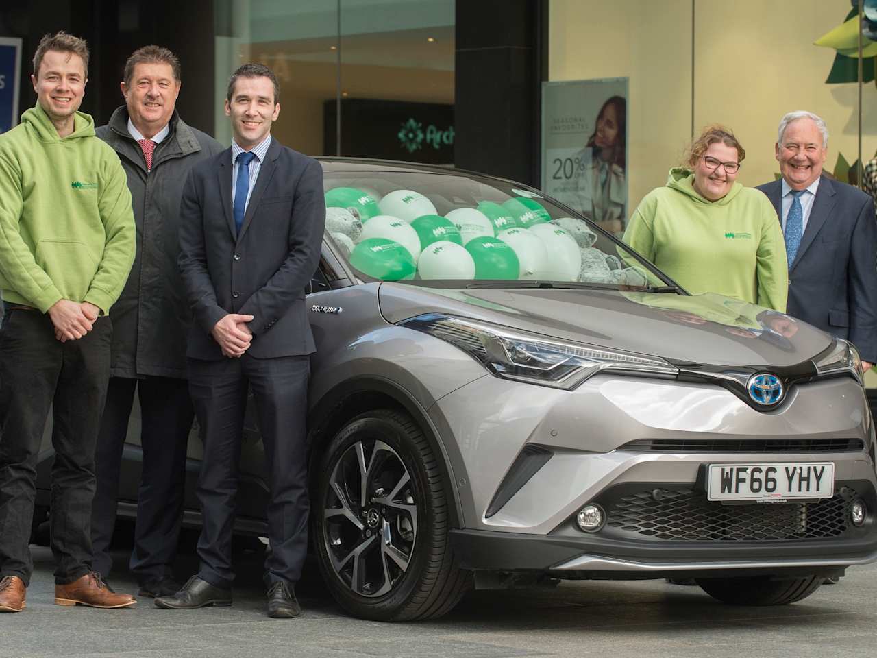 Snows Toyota & Lexus Exeter contribute to the Princesshay Charity Car Raffle 2017