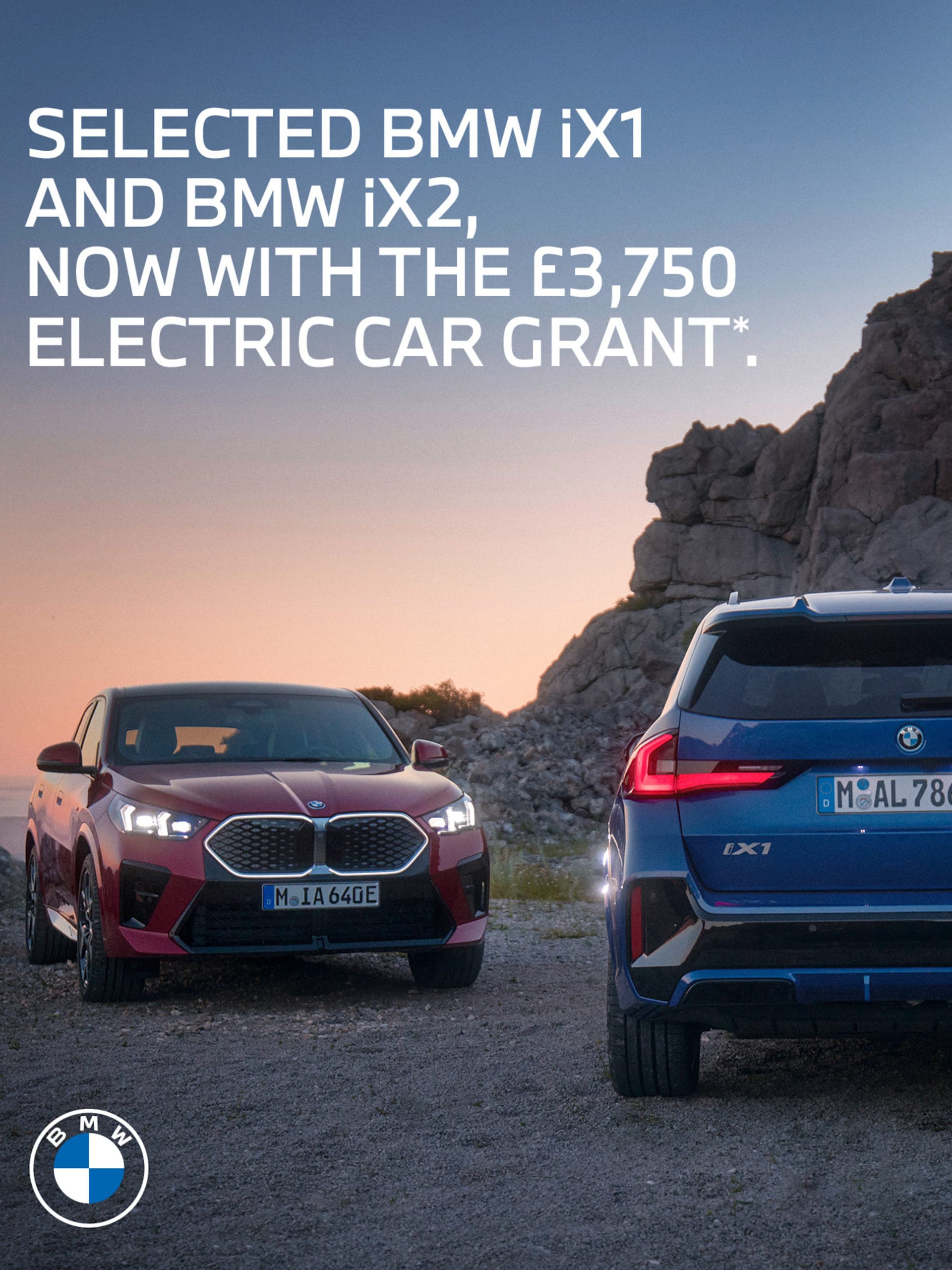 BMW iX1/2 EV grant banner 