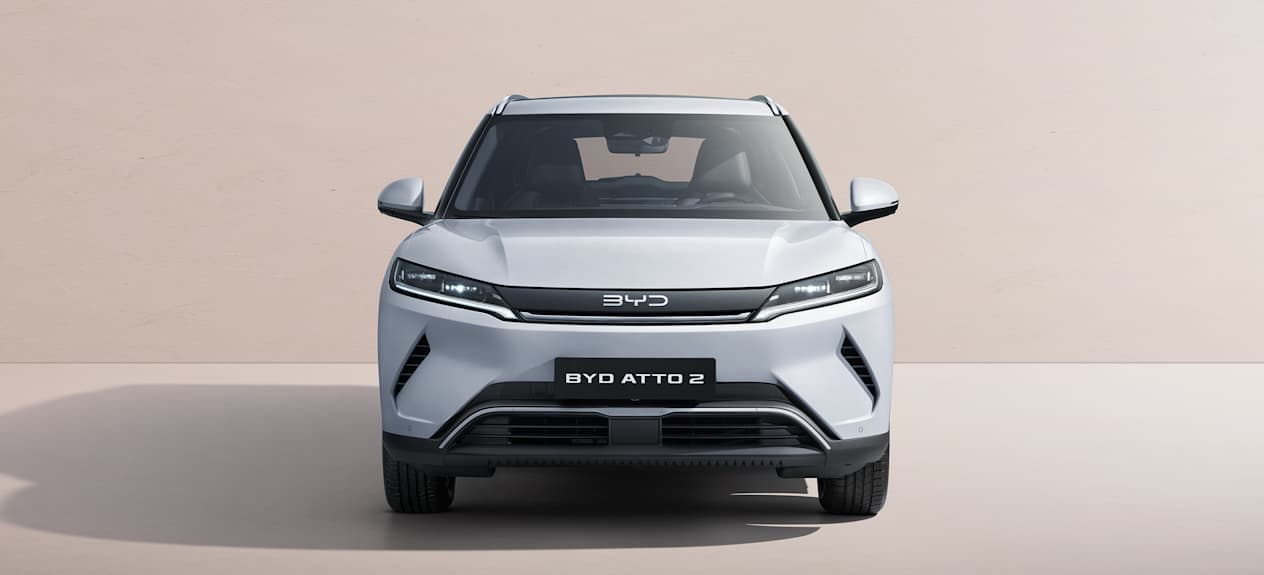 BYD Atto 2 2025 blanc : face avant statique