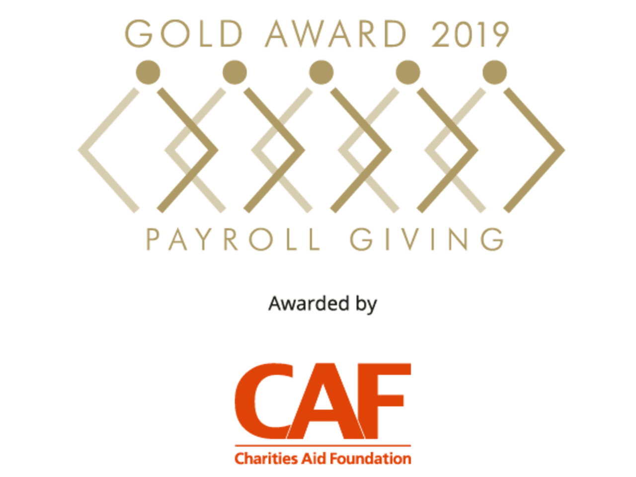Snows win Gold in the 2019 Payroll Giving Quality Mark Awards!