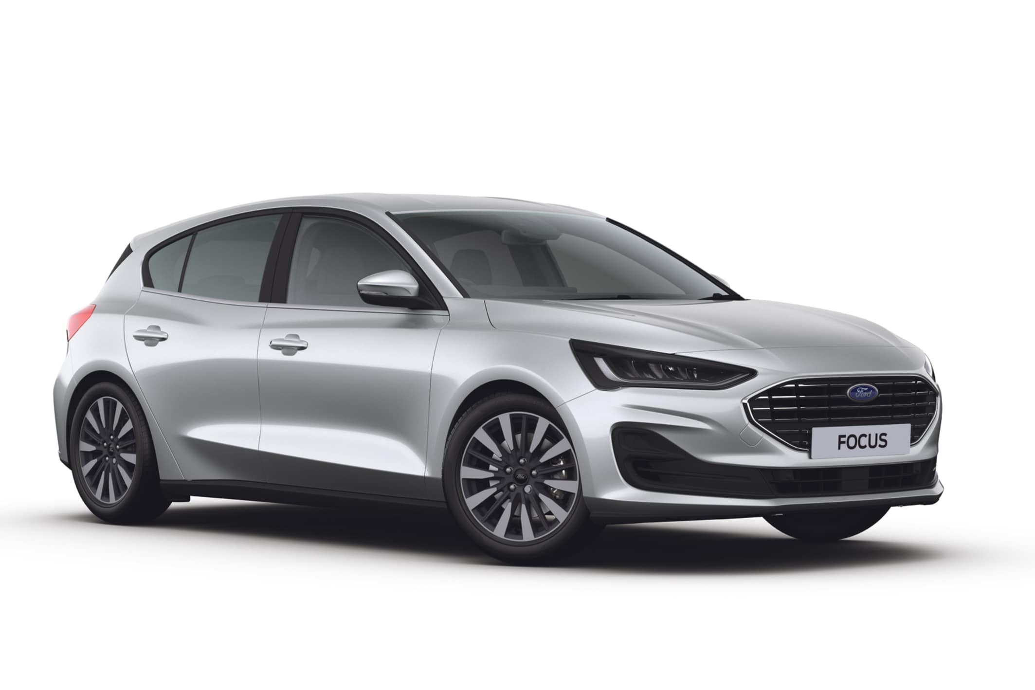 Image of a Focus Titanium X Hatchback in Moondust Silver PNG