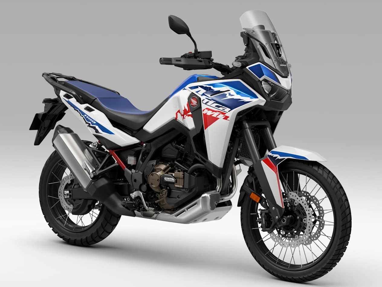 Honda Africa Twin CRF1100L 2024 Blanc Perlé : trois quarts avant