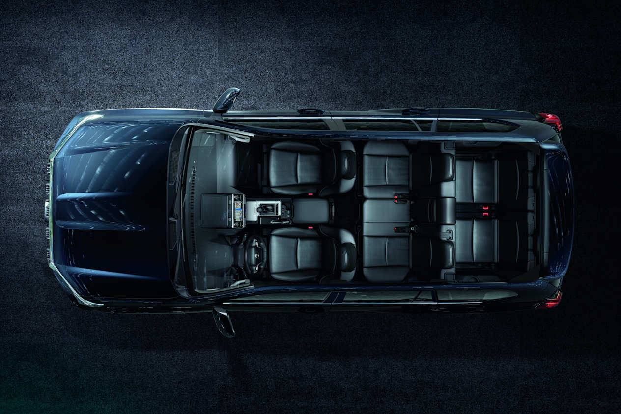 Toyota Land Cruiser : places vues de dessus