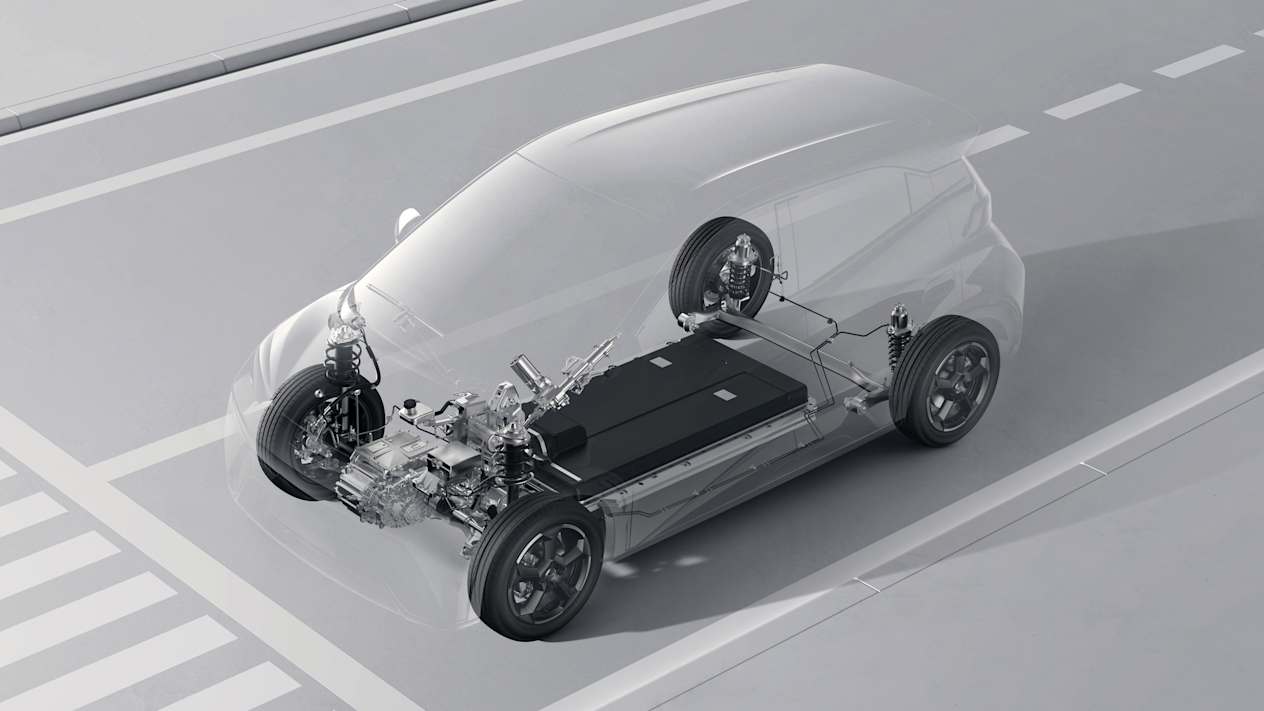 BYD Dolphin Surf 2025 : plateforme avec batterie et moteur