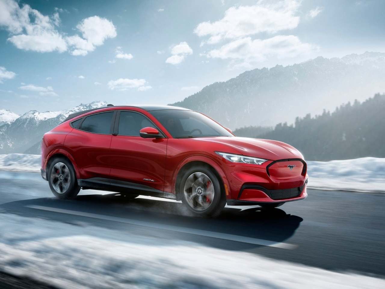 Winter driving in the All-Electric Mustang Mach‑E