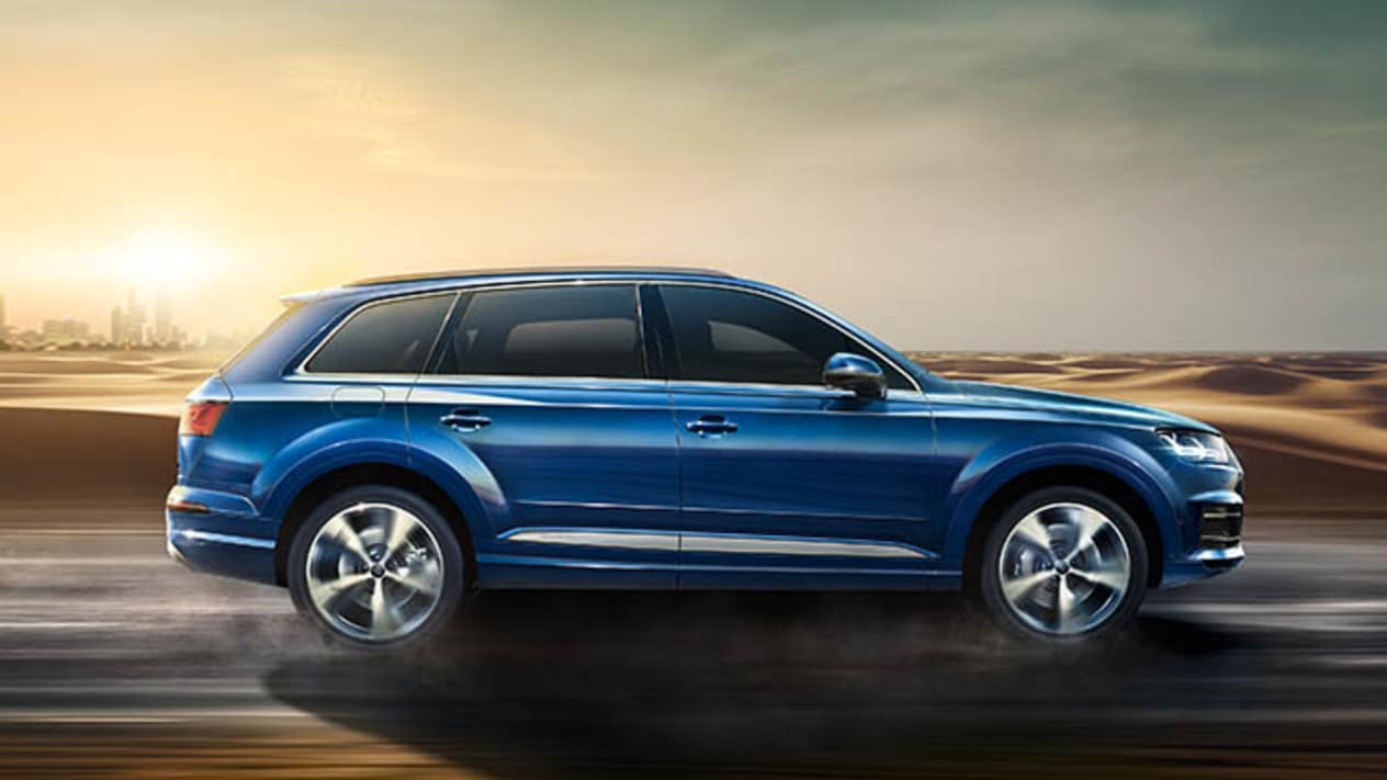 New Audi Q7 in Galaxy Blue Metallic.