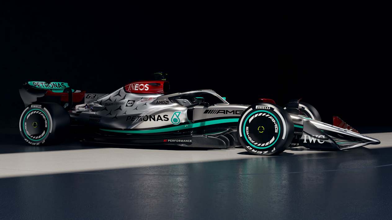 Mercedes-Benz F1 W13 : Trois quart avant
