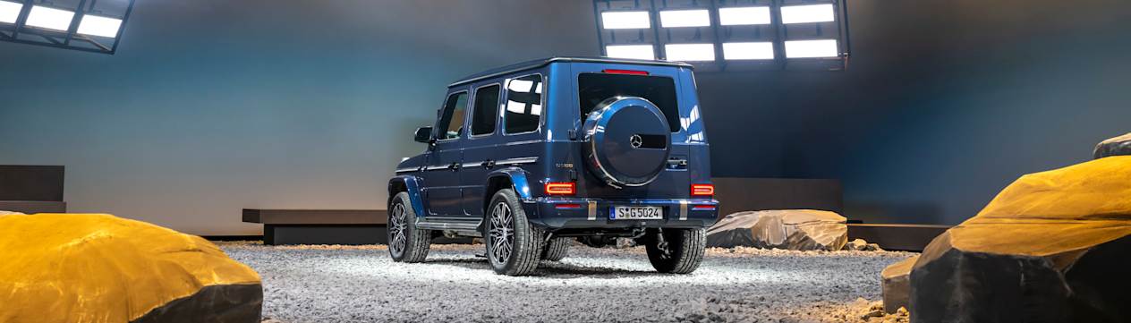 Mercedes Classe G 500 2024 : trois quarts arrière gauche statique
