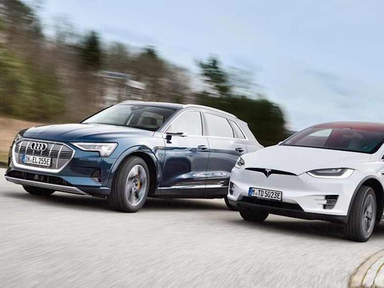 Audi E Tron Beats Tesla Model X Sytner Group Limited